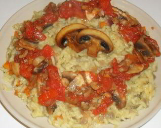 Ризотто с шампиньонами и сыром