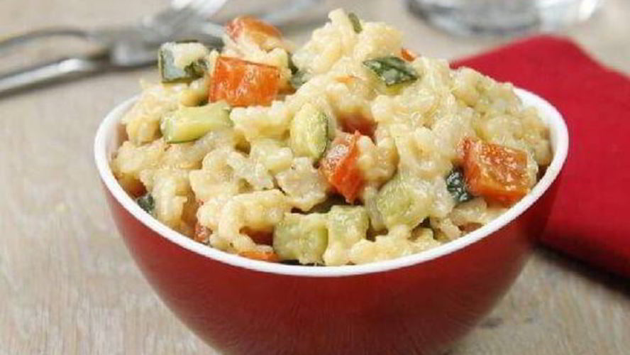 Рецепт ризотто с цукини и красным перцем