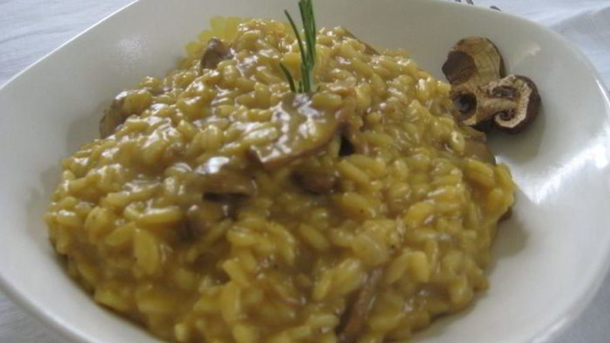 Рецепт ризотто с тыквой и белыми грибами