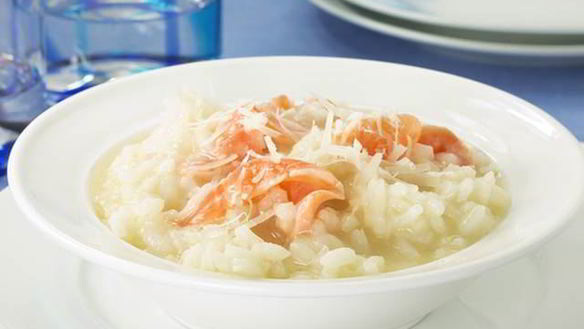 Рецепт Ризотто со спаржей и лососем