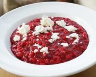 Ризотто со свеклой и фетой