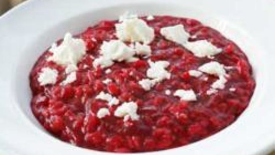 Рецепт ризотто со свеклой и фетой