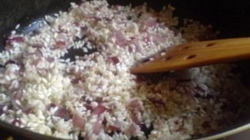 ризотто весеннее с редисом