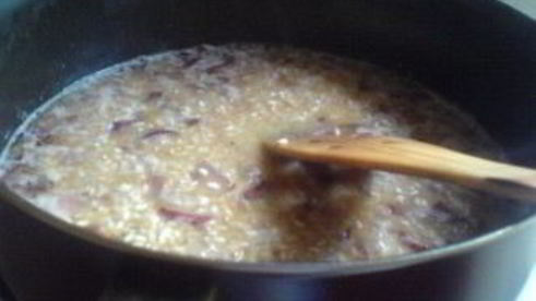 ризотто весеннее с редисом