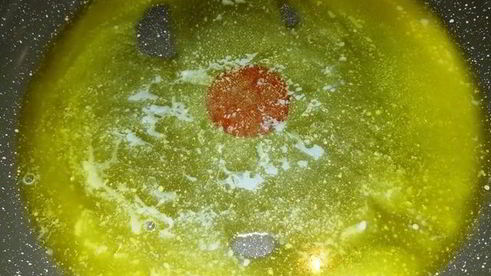 розовое ризотто с белыми грибами