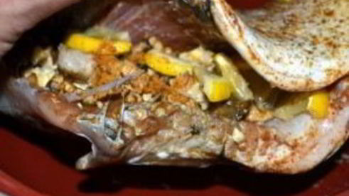 белая рыба, запеченная в духовке