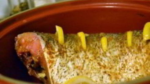 белая рыба, запеченная в духовке