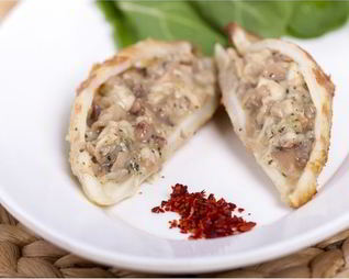 Кальмары фаршированные грибами