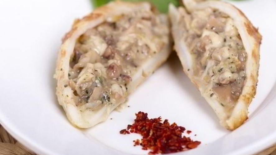 Рецепт кальмары фаршированные грибами