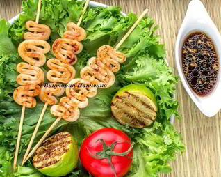 Кальмары на гриле