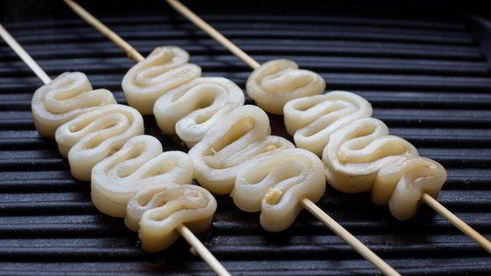 кальмары на гриле