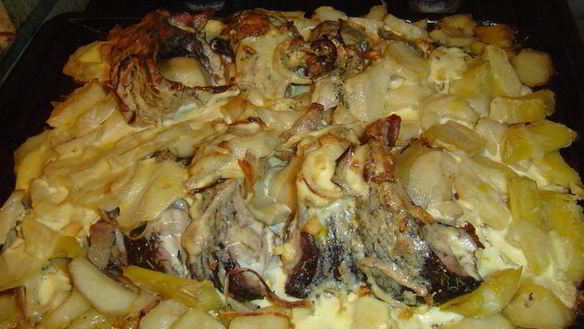 Рецепт Карп запеченный в сметане