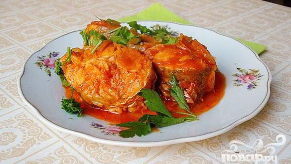 Рецепт Хек в томатном соусе