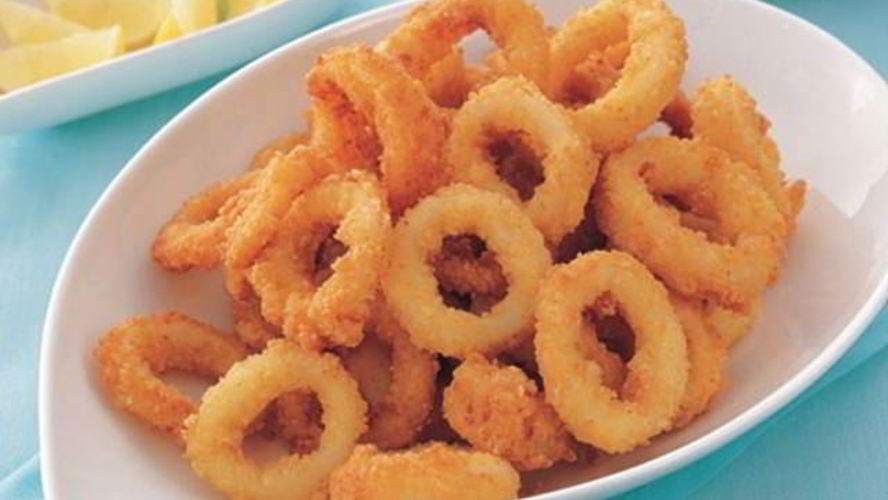 Рецепт хрустящие жареные колечки кальмара