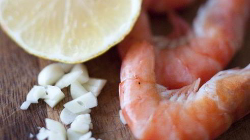 креветки на гриле