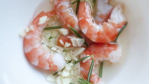 креветки на гриле