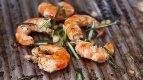 креветки на гриле