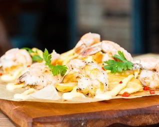 Креветки на открытом огне