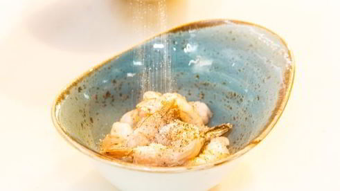 креветки на открытом огне