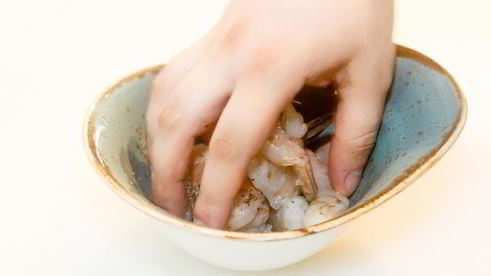 креветки на открытом огне