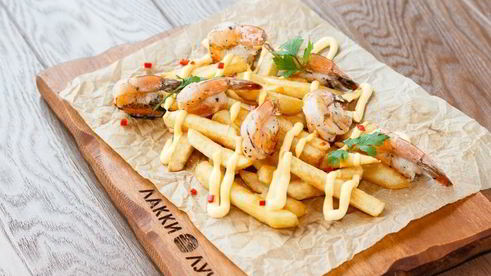 креветки на открытом огне