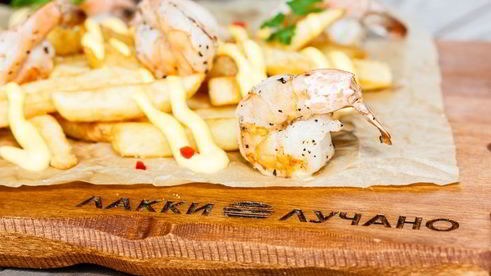 креветки на открытом огне