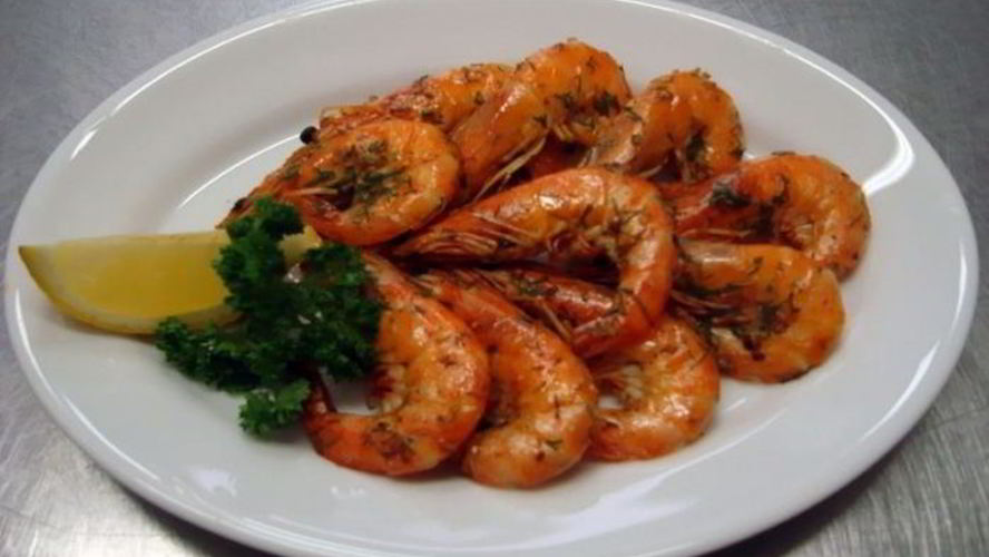 Рецепт креветки, обжаренные с зеленью