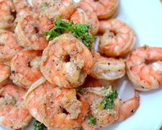 Креветки с чесночным соусе