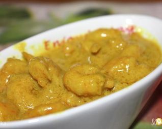 Креветки в кокосовом молоке с карри