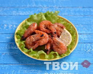 Креветки жареные с чесноком