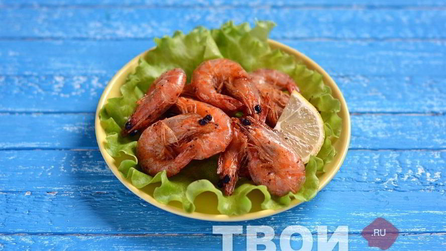 Рецепт креветки жареные с чесноком