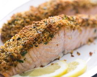 Лосось с панировочными сухарями