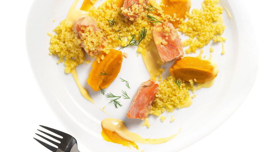 Рецепт лосось с тыквой