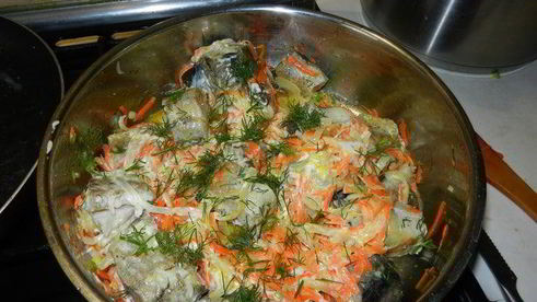 минтай на подушке