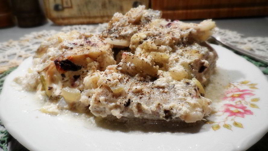 Рецепт минтай тушеный в сметане