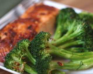 Рыба запеченная с брокколи