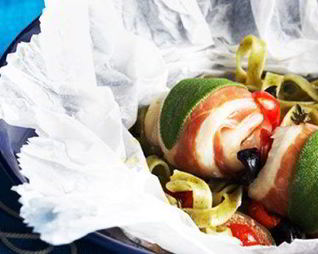 Судак на пару по-средиземноморски