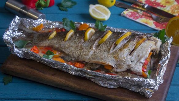 Рецепт Толстолобик в фольге запеченный