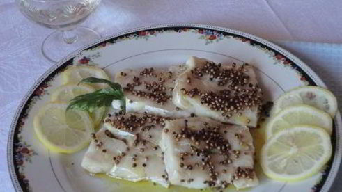 треска с кориандром