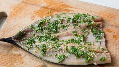 запеченная скумбрия с травами