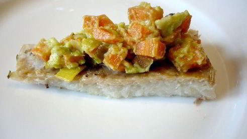 запеченное филе двух видов рыбы с овощами несладкая парочка