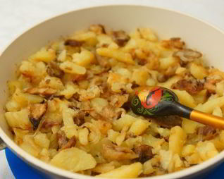 Жареные лесные грибы