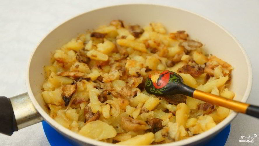 Рецепт жареные лесные грибы