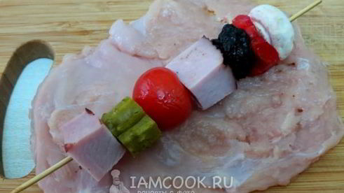 фаршированный шашлычок