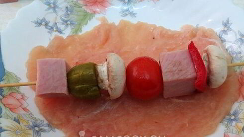 фаршированный шашлычок