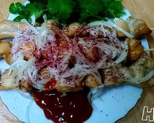 Куриный шашлычок с кленовым соусом