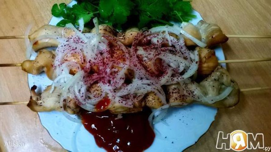 Рецепт куриный шашлычок с кленовым соусом