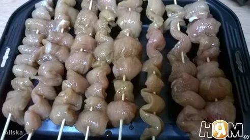 куриный шашлычок с кленовым соусом