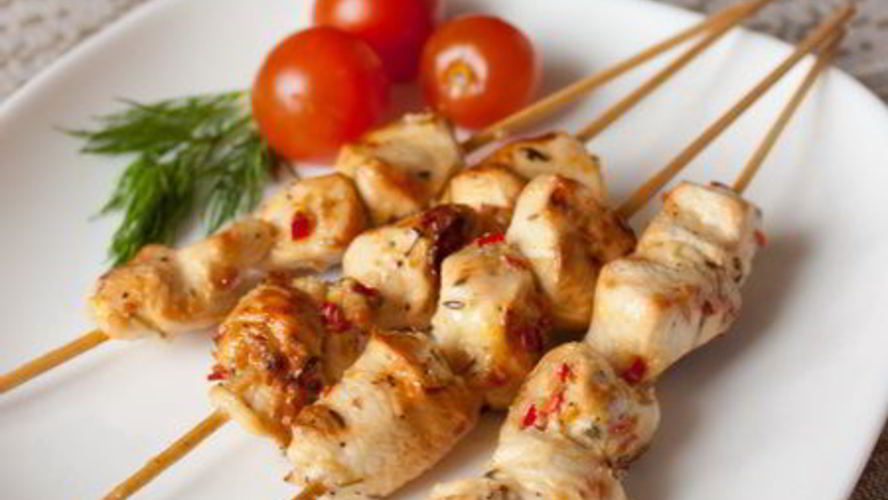 Рецепт куриные шашлычки с лимоном и зеленью