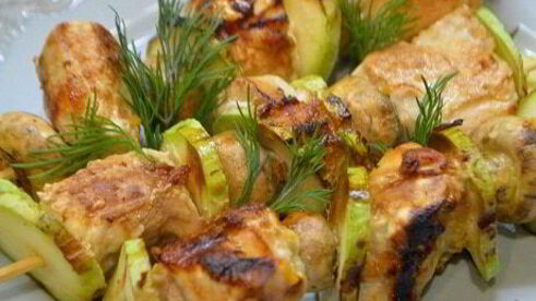 куриные шашлычки в имбирно-цитрусовом маринаде